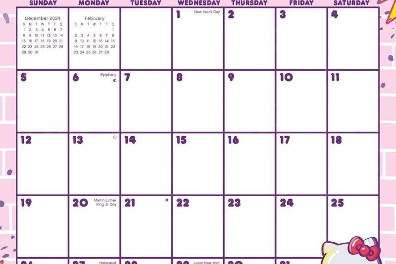 Sanrio July 2025 Calendar
