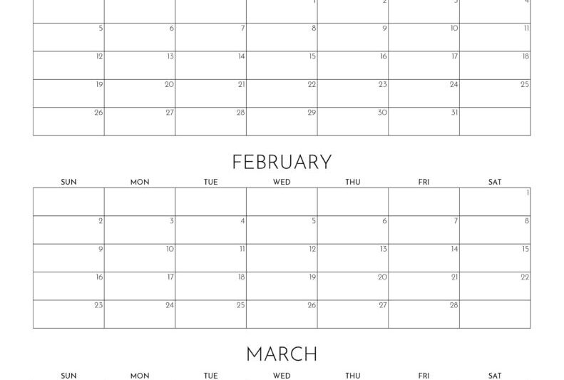 Printable 3 Month Calendar 2025 June July August 2