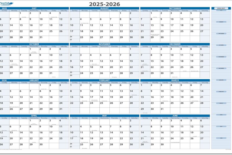 July 2025 July 2026 Calendar