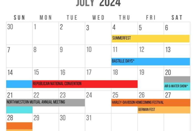 Milwaukee Calendar Of Events July 2025