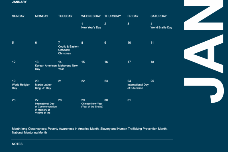 July Diversity Calendar 2025