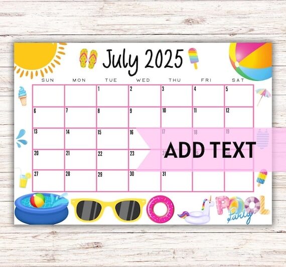 July Fun Calendar Events 2025