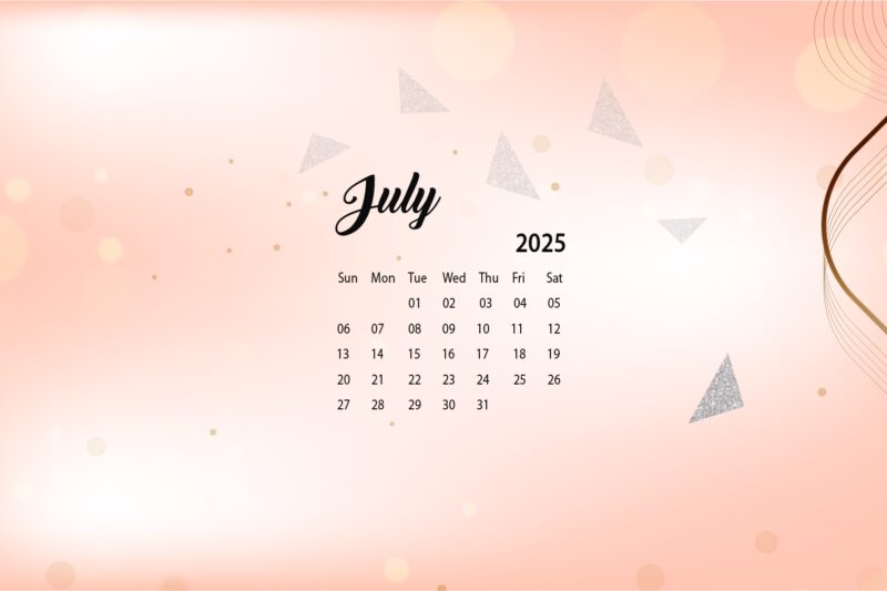 July Calendar 2025 Background