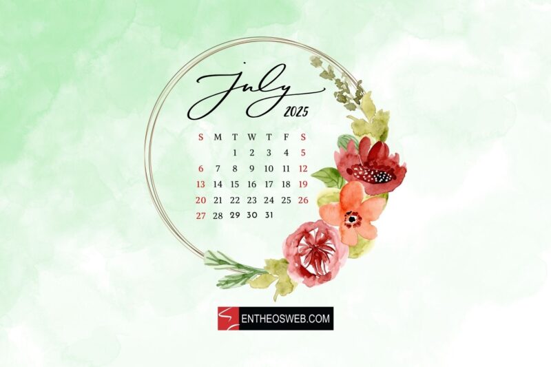 July Calendar 2025 Wallpaper