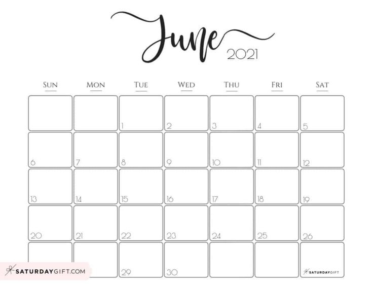 June 2025 Calendar 23 Cute U0026 FREE Printables SaturdayGift