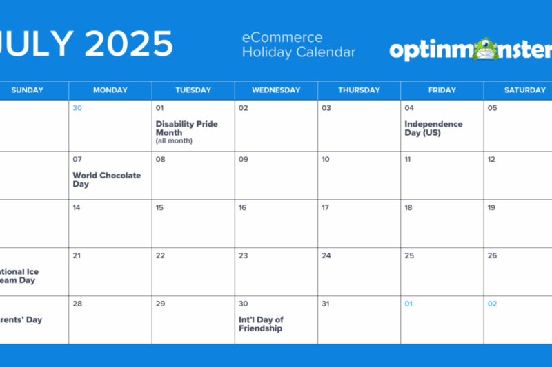 July Content Calendar 2025