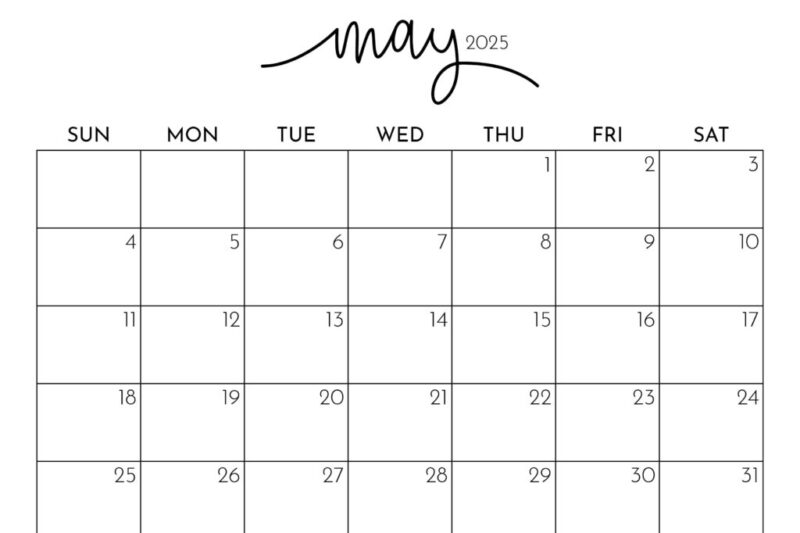 May Of 2025 Calendar