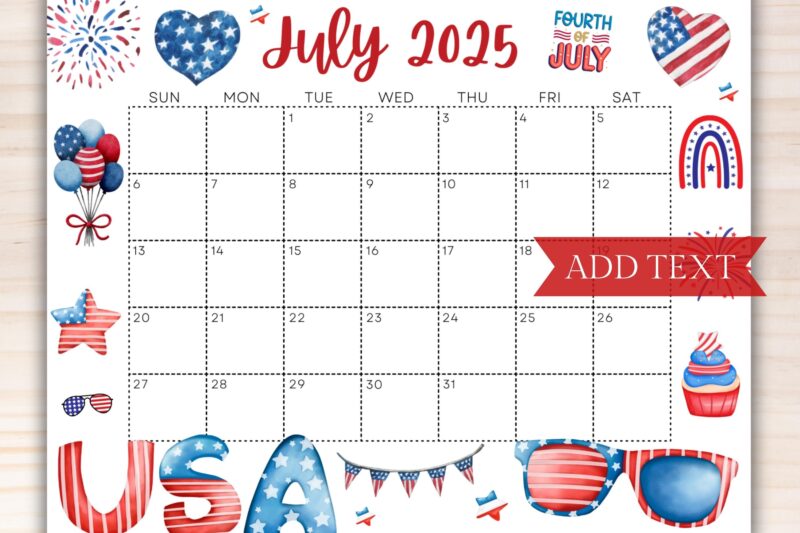 Calendar Emoji July 4 2025