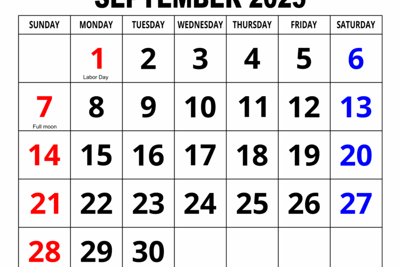 Free Printable 5 Day Monthly Calendar September 2025 June 2025