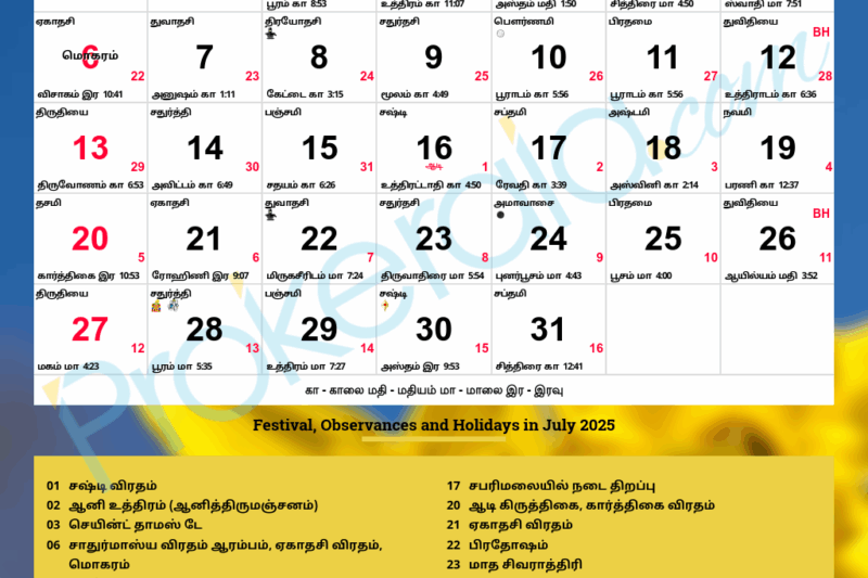 July Daily Calendar 2025