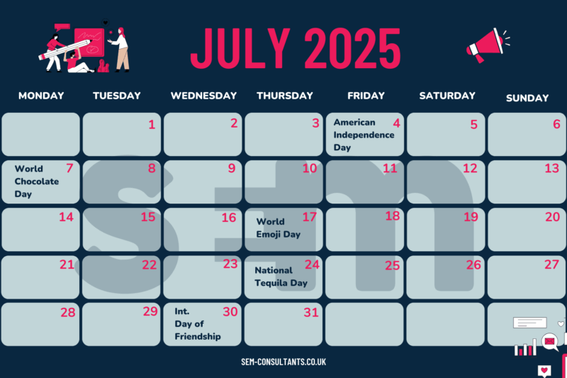 July Social Media Content Calendar 2025